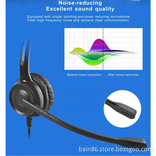 CS12 QD call center headset noise-cancelling